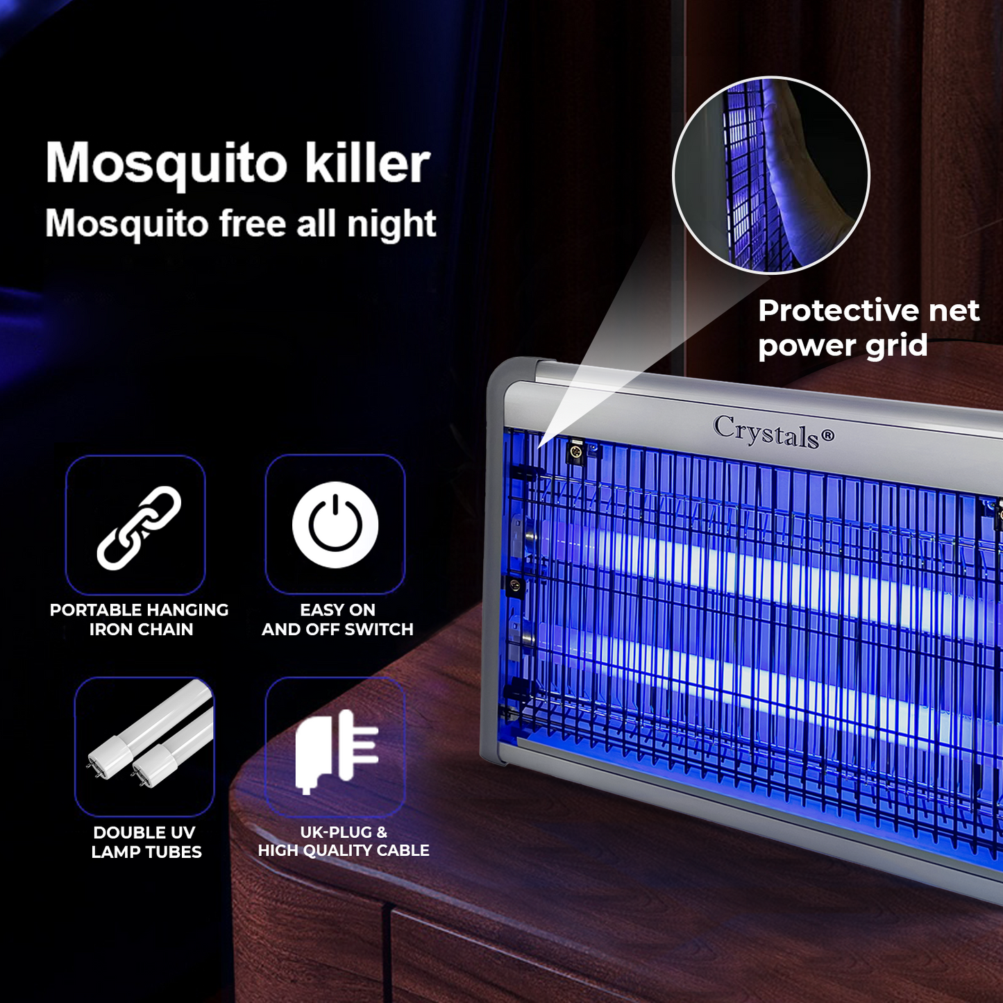20W Electric Bug Zapper by Crystals
