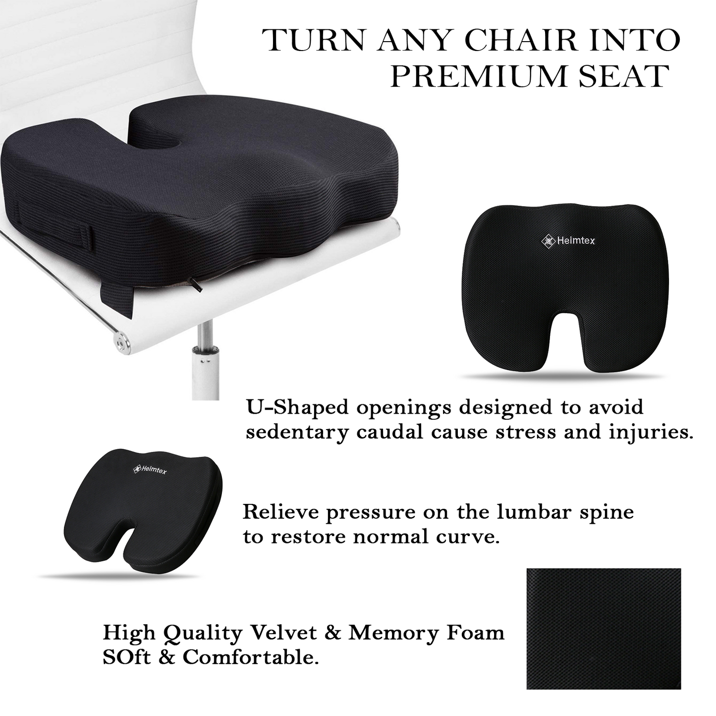 Haimtex® Orthopaedic Memory Foam Seat Cushion