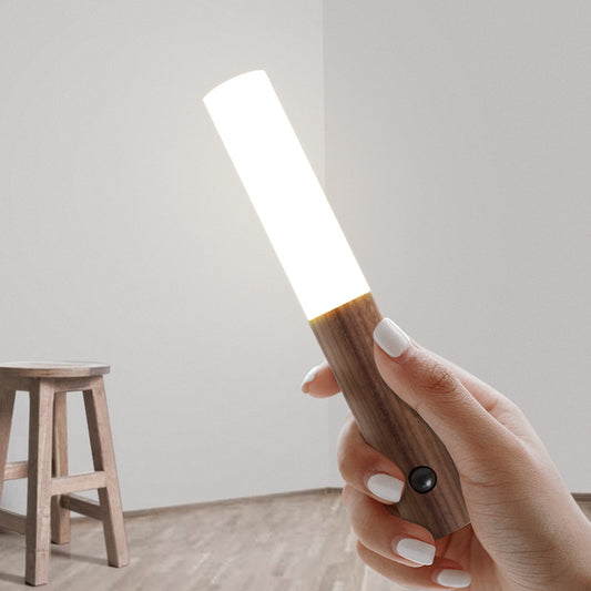 Auto LED USB Magnetic Wood Wireless Night Light