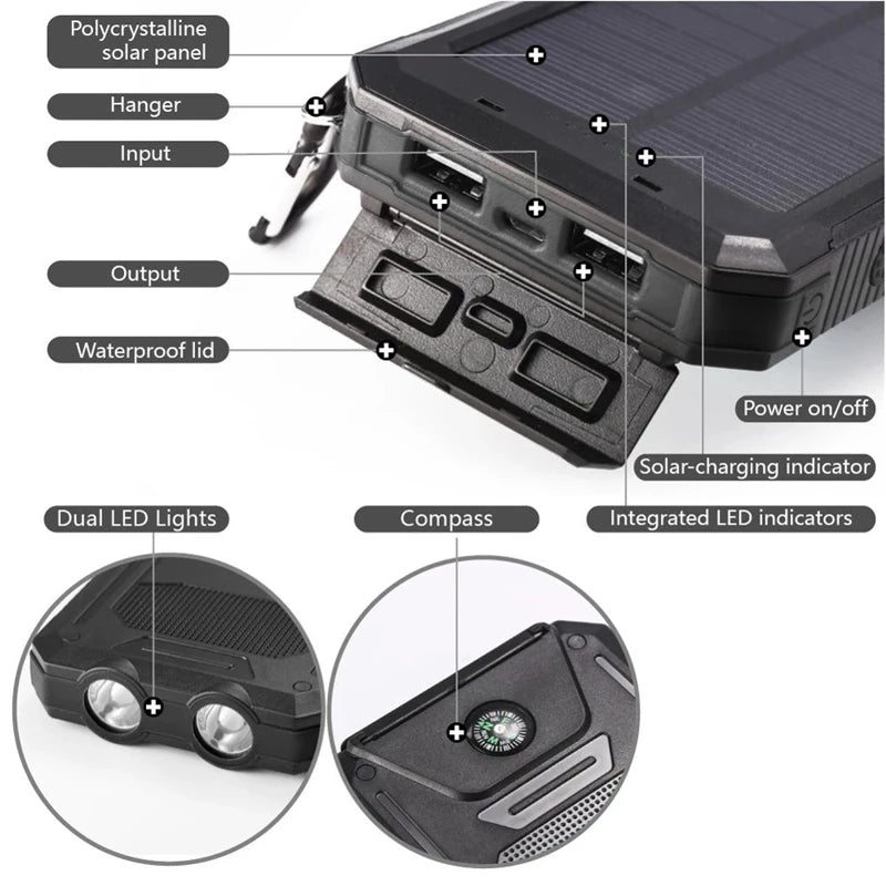 50000mAh Power Bank with Solar charger