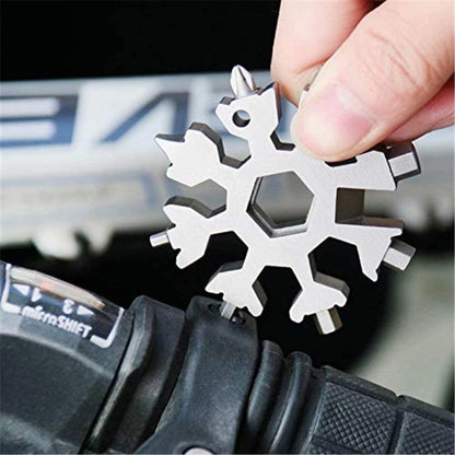 Portable 18 in 1 Snowflake Wrench Stainless Steel