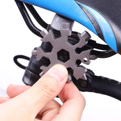 Portable 18 in 1 Snowflake Wrench Stainless Steel