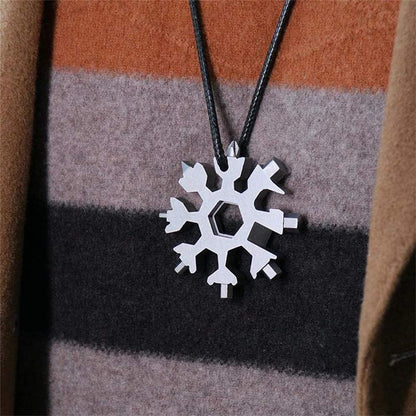 Portable 18 in 1 Snowflake Wrench Stainless Steel